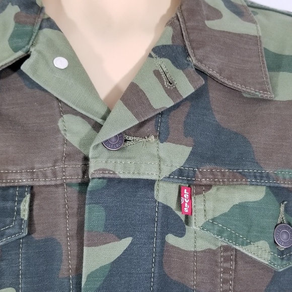 New Men's Levi's Denim Camouflage Jacket size L - Picture 7 of 8